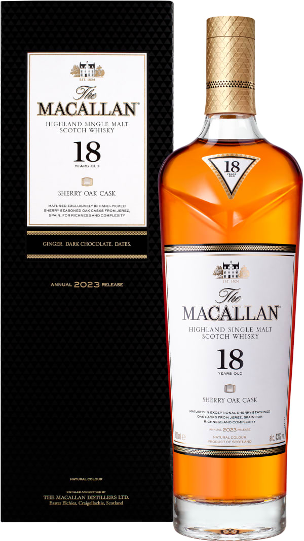 The Macallan Sherry Oak Cask 18 Years Old Single Malt 2023 Release Alko