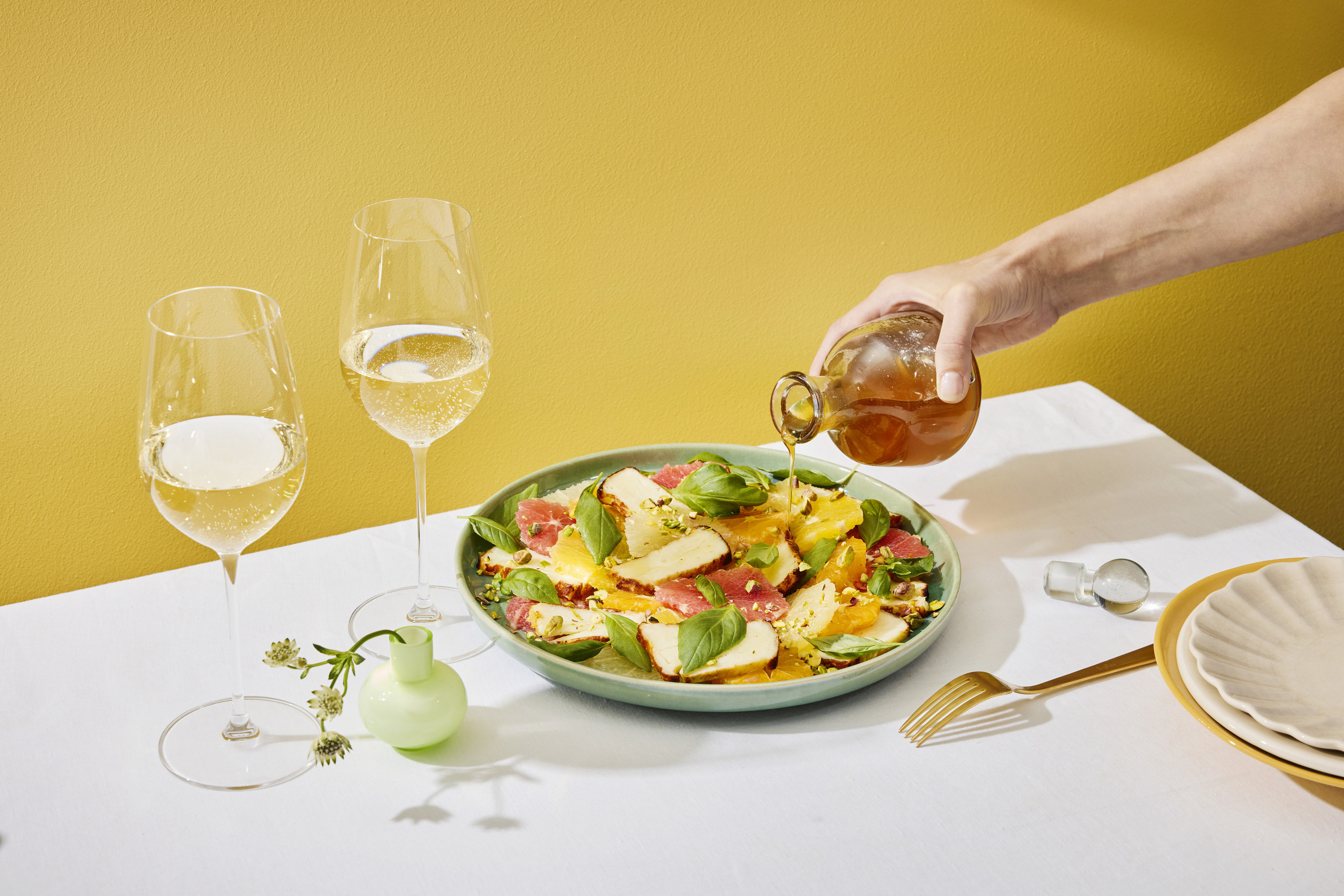 Hot honey -sitrussalaatti