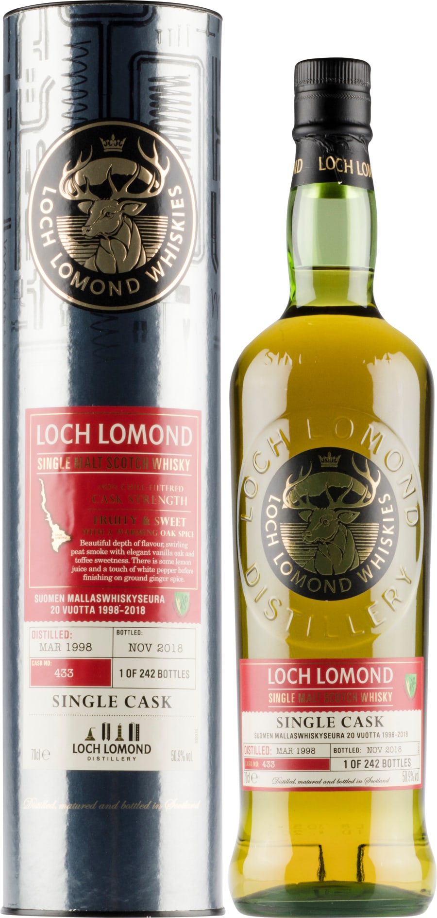 Loch Lomond Single Malt Scotch Whisky Cask No 433 Alko