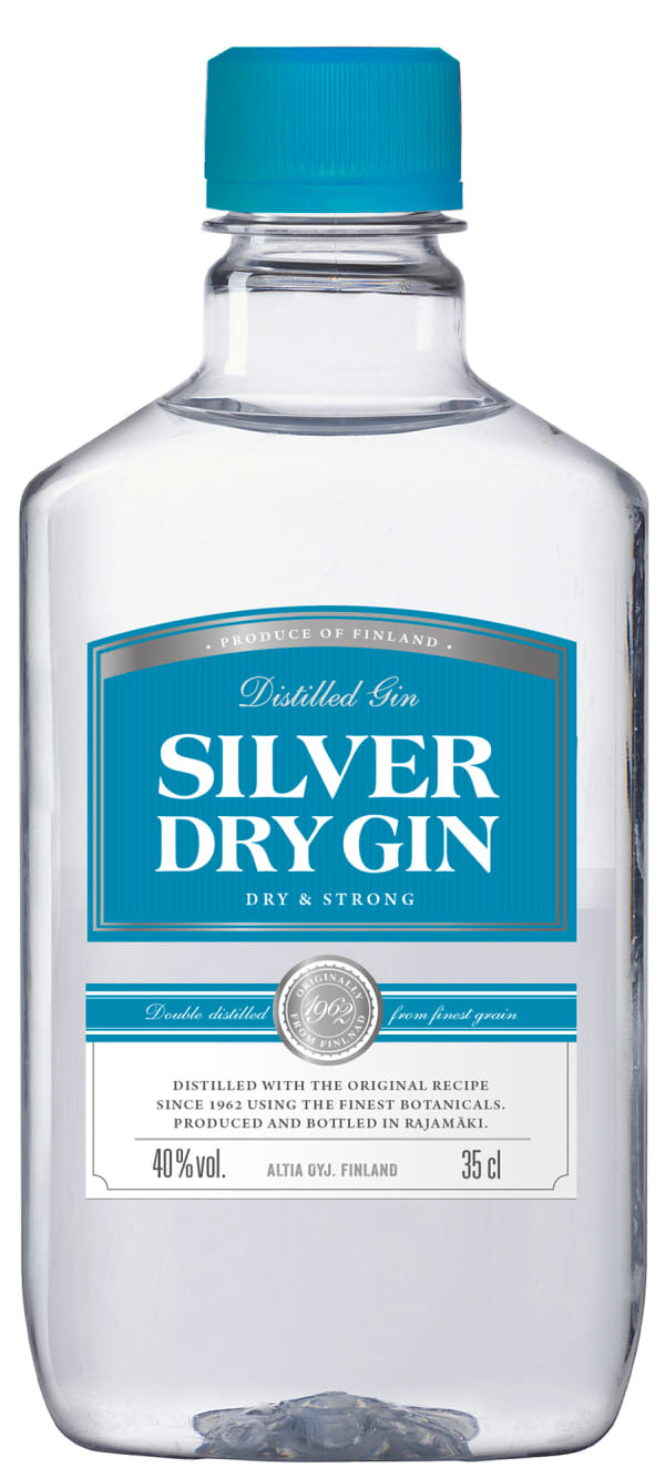 Silver Dry Gin plastic bottle Gin and other spirits Alko