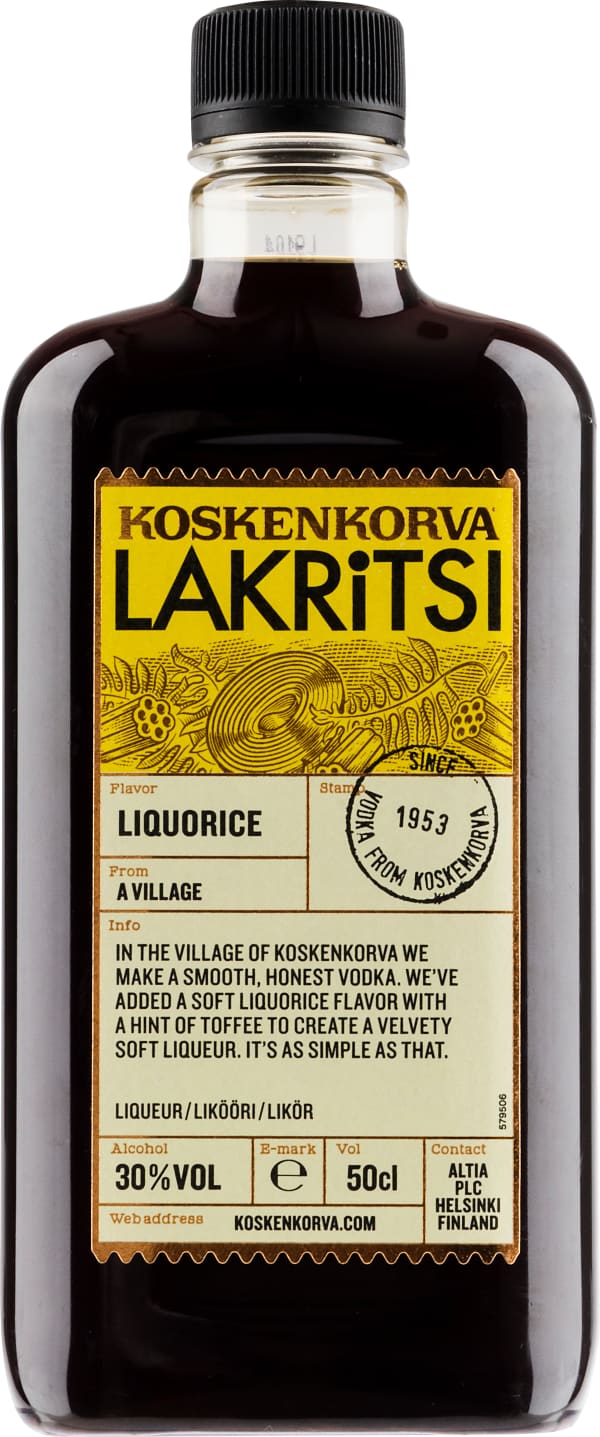 Koskenkorva Lakritsi muovipullo