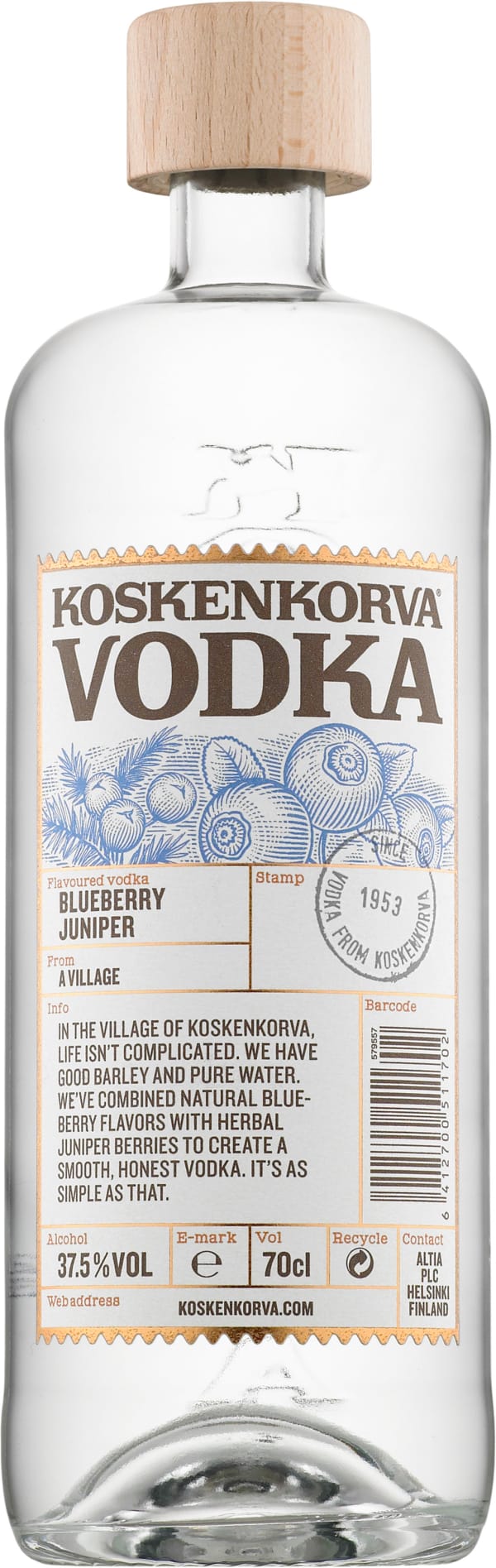 Koskenkorva Vodka Blueberry Juniper