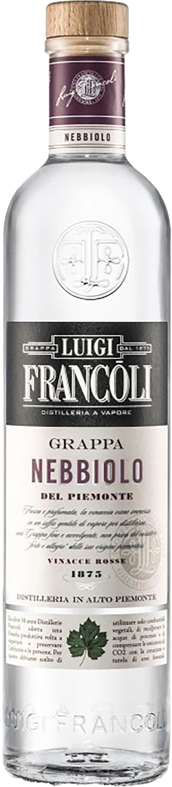 Luigi Francoli Grappa Nebbiolo del Piemonte