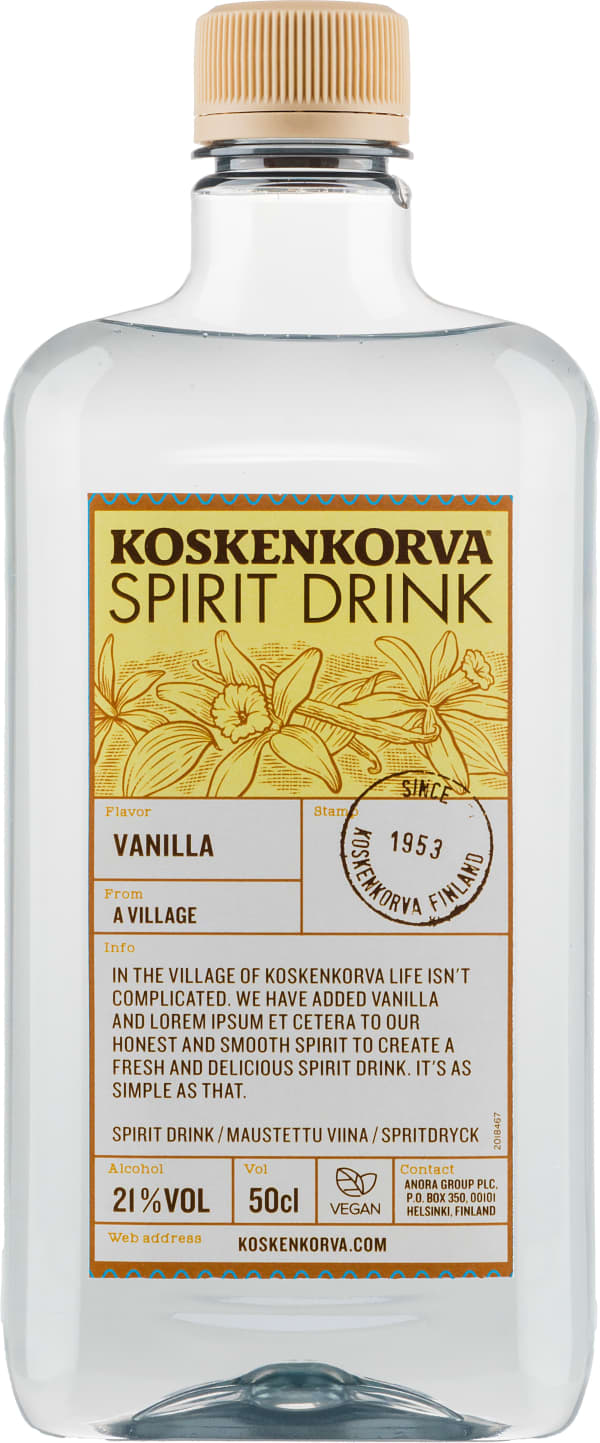 Koskenkorva Vanilla Spirit Drink muovipullo