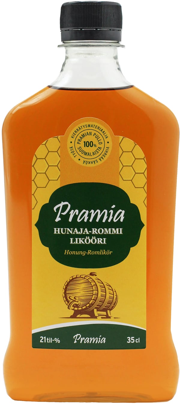 Pramia Hunaja-Rommilikööri muovipullo