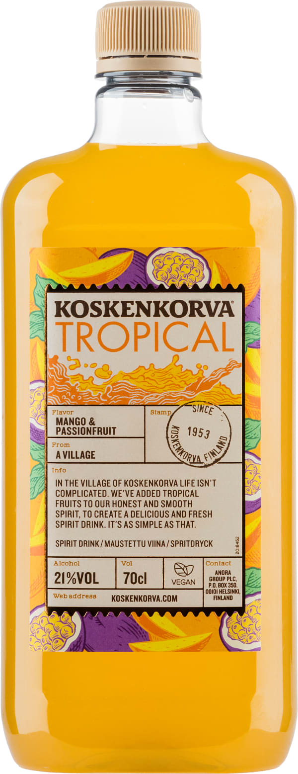 Koskenkorva Tropical muovipullo