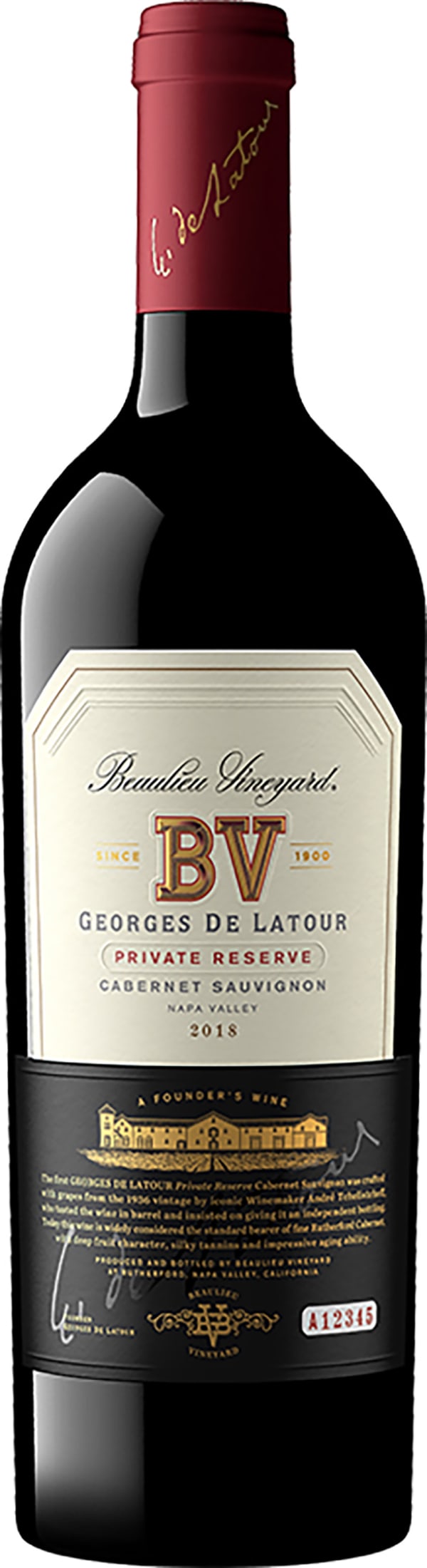 Beaulieu Vineyard Georges de Latour Private Reserve Cabernet Sauvignon 2018