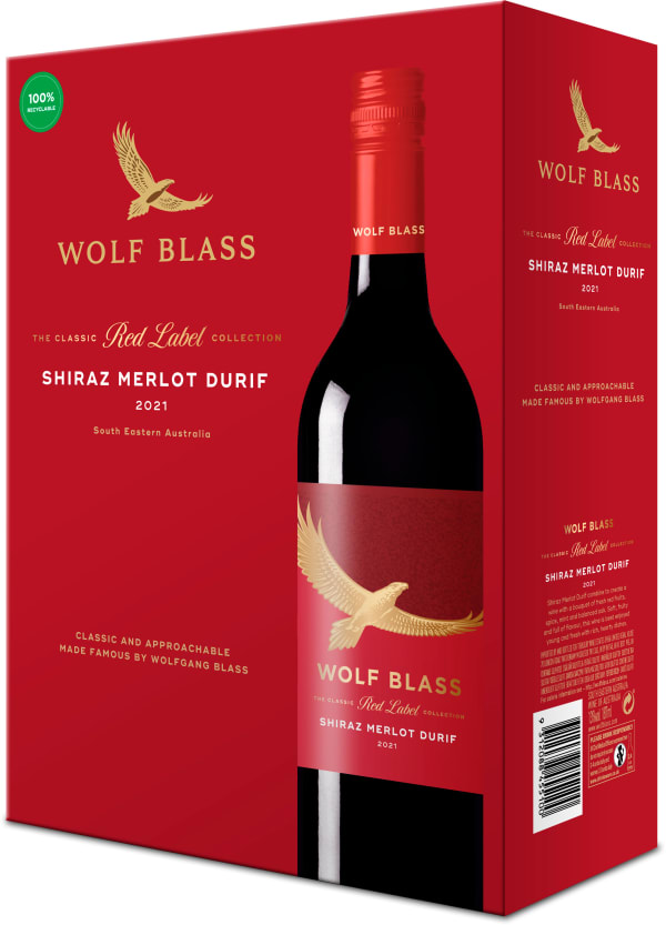 Wolf Blass Red Label Shiraz Merlot Durif 2021 hanapakkaus