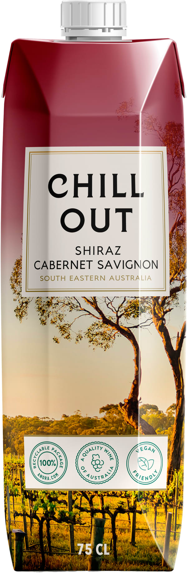 Chill Out Shiraz Cabernet Sauvignon Australia 2021 kartonkitölkki