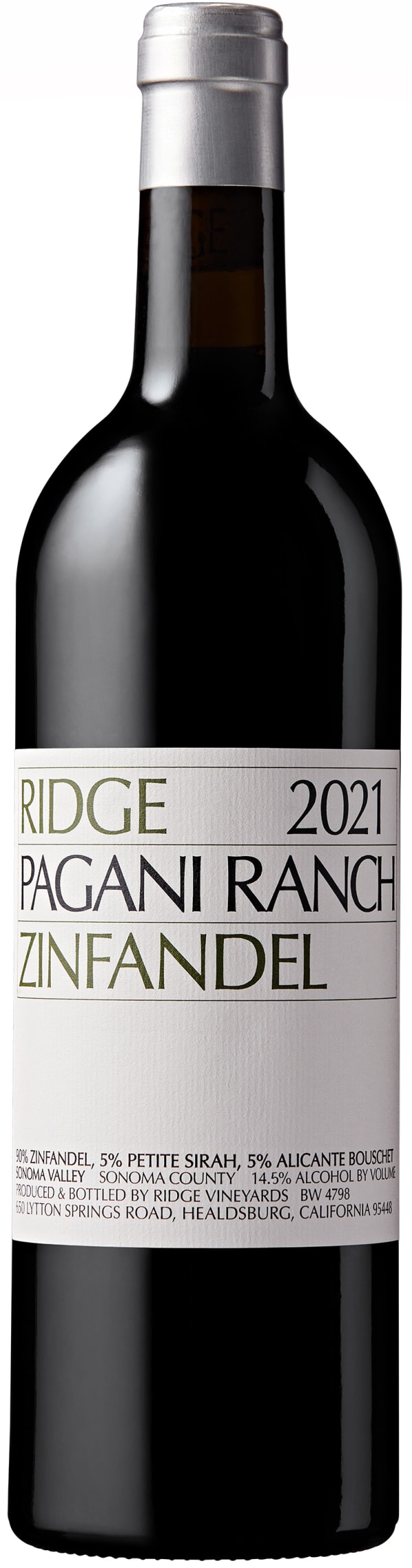 Ridge Pagani Ranch Zinfandel 2021