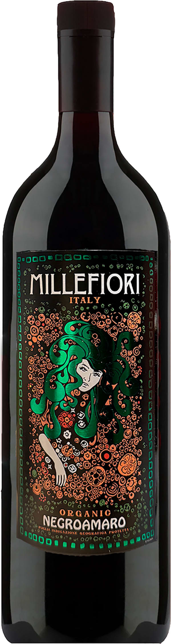 Millefiori Negroamaro Organic 2023 muovipullo