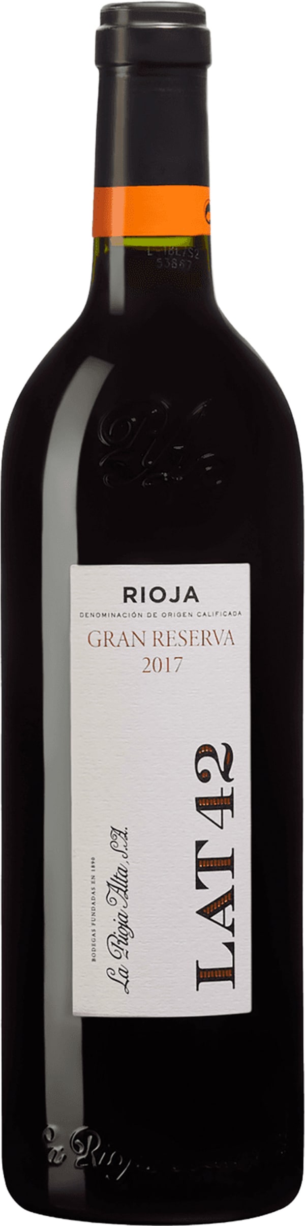 La Rioja Alta Lat 42 Gran Reserva 2016