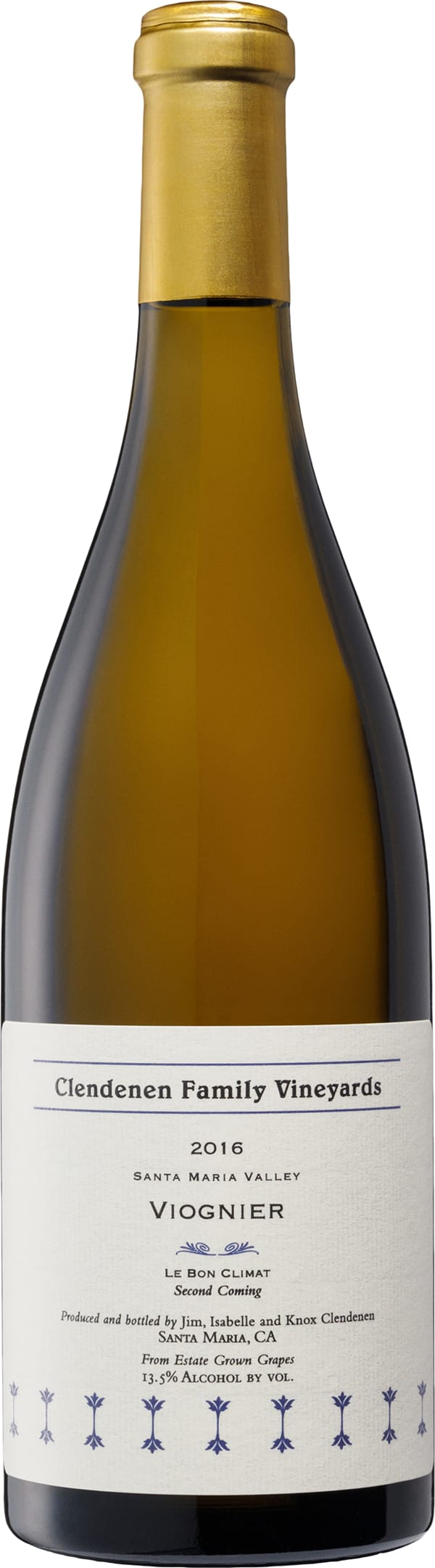 Clendenen Family Vineyards Le Bon Climat Second Coming Viognier 2016