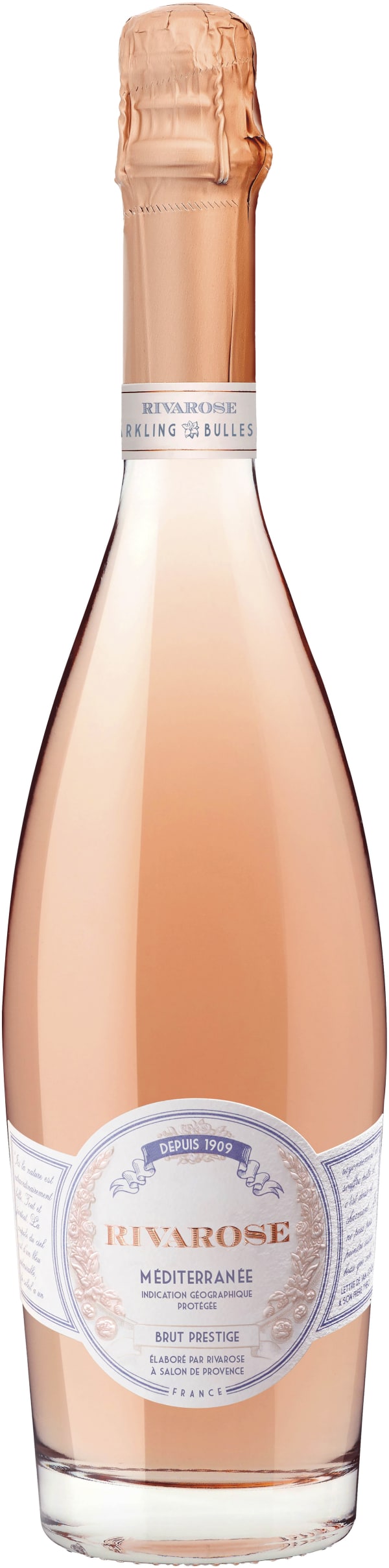 Rivarose Brut. Вино игристое Veuve Ambal, 0,75 л. Prestige брют. Французские игристые розовые вина.