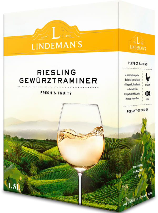 Lindeman's Riesling Gewürztraminer hanapakkaus