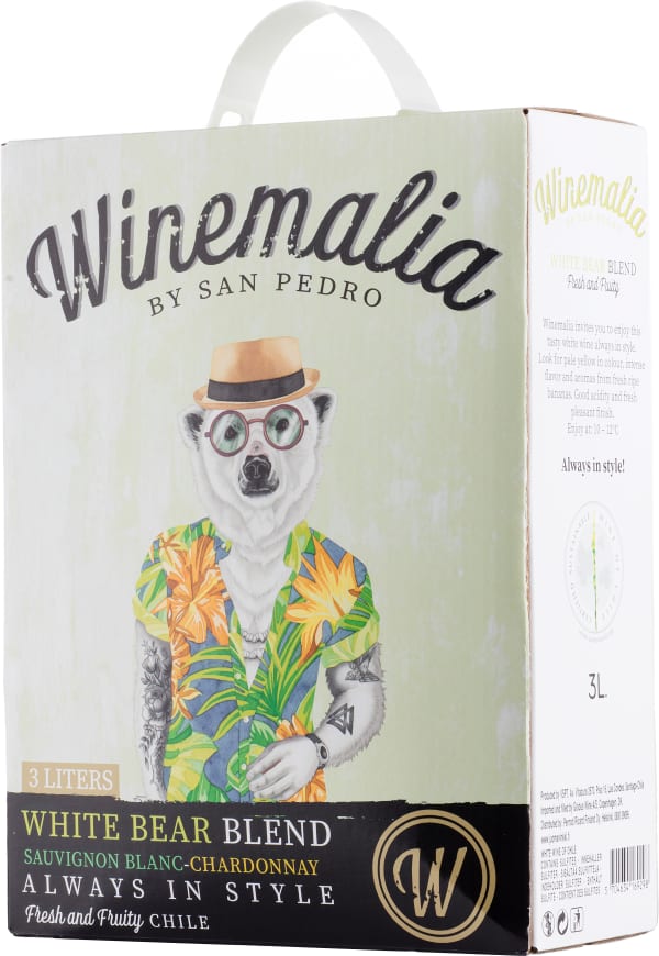 Winemalia White Bear Blend Sauvignon Blanc Chardonnay 2023 hanapakkaus