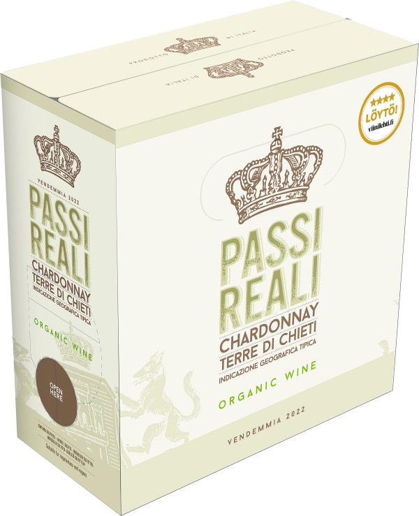 Passi Reali Organic Chardonnay hanapakkaus