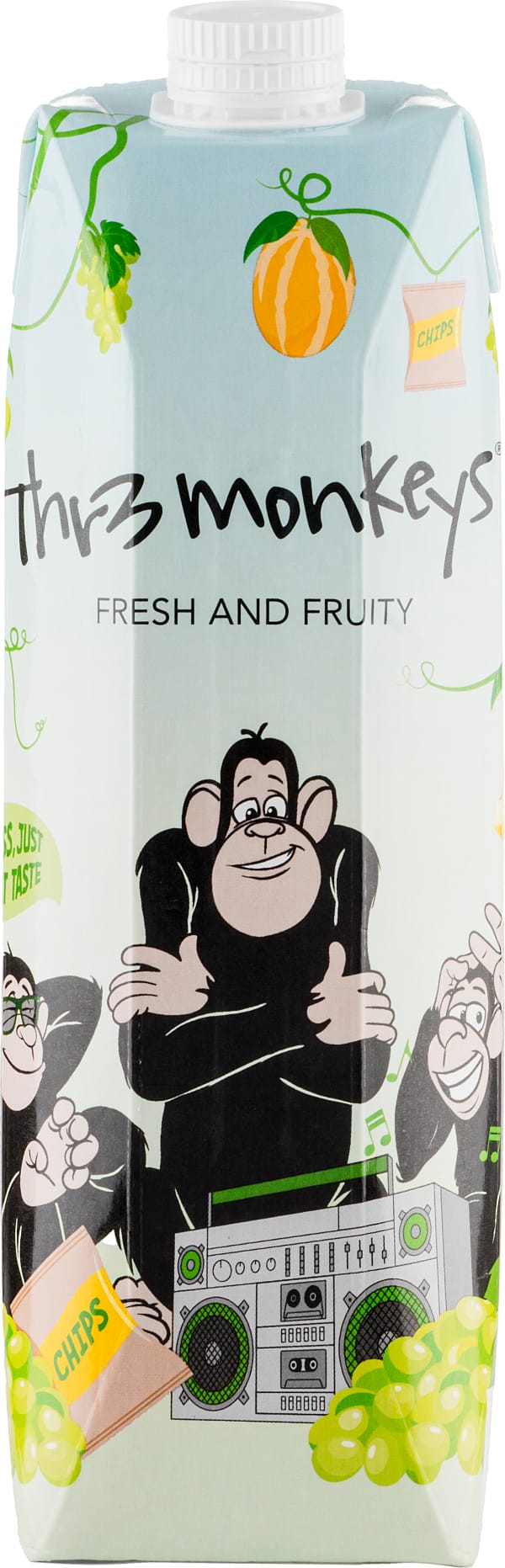 Thr3 Monkeys Fresh & Fruity kartonkitölkki