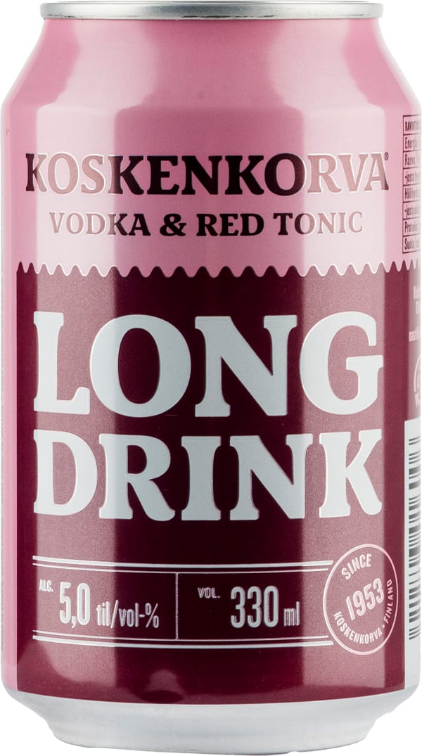 Koskenkorva Long Drink Vodka Red Tonic burk bild 1/1