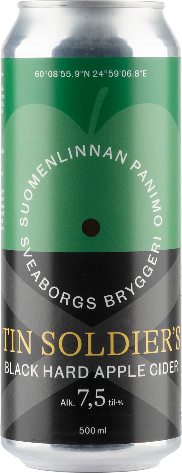Suomenlinnan Tin Soldier's Black Hard Apple Cider tölkki
