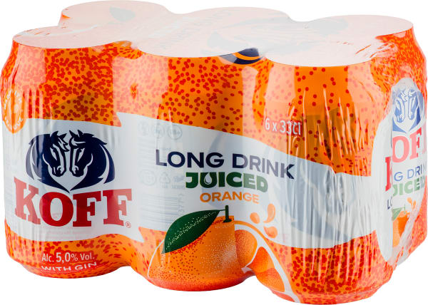 Koff Long Drink Juiced Orange 6-pack tölkki