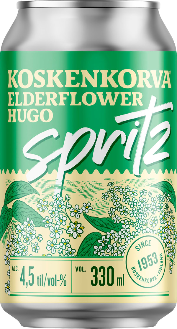 Koskenkorva Spritz Elderflower Hugo tölkki