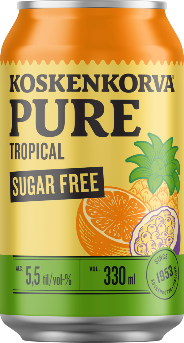 Koskenkorva Pure Tropical Sugarfree tölkki