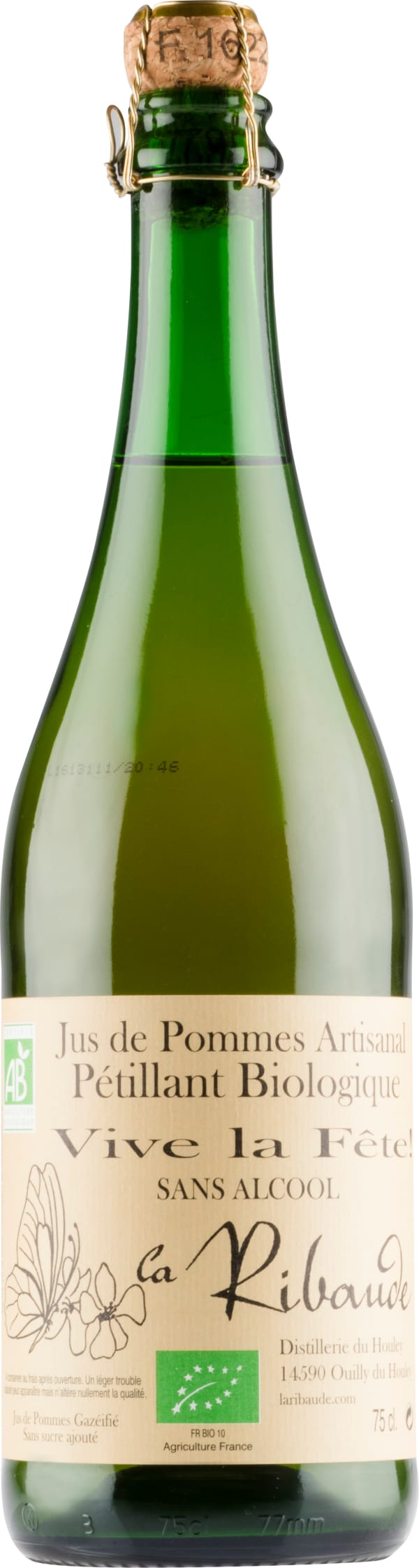 La Ribaude Jus de Pommes Artisanal Petillant Biologique