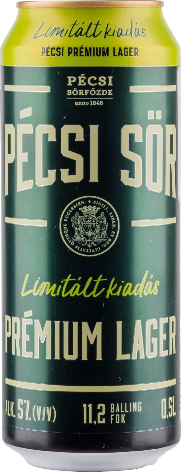 Pécsi Sör Prémium Lager tölkki