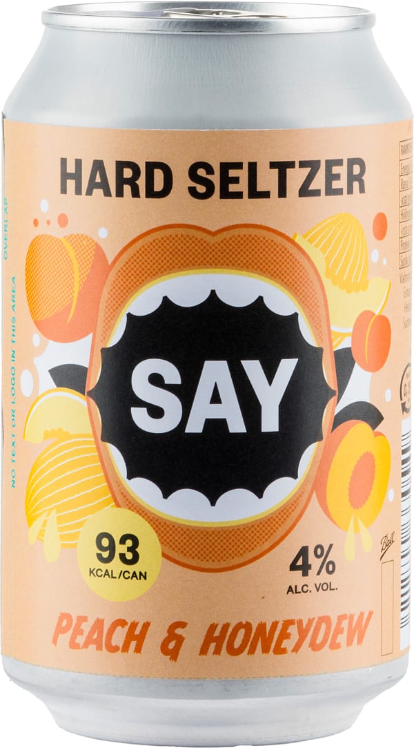 Say Hard Seltzer Peach &amp; Honeydew can image 1 of 1