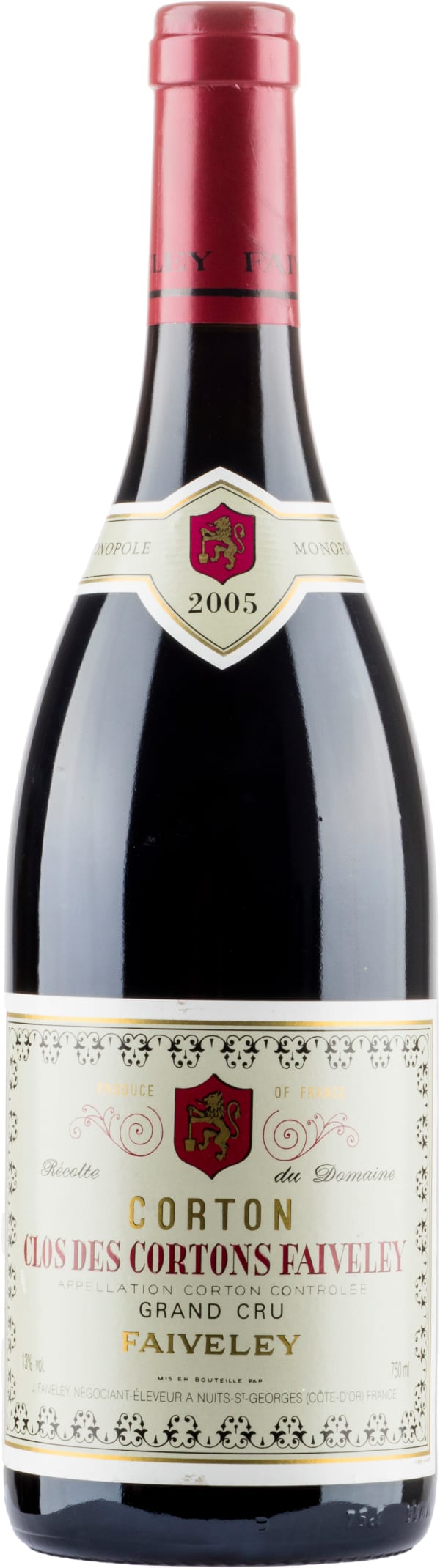 Domaine Faiveley Corton Clos des Cortons Faiveley Grand Cru Monopole (1plo/asiakas, 1fl/kund, 1btl/customer) 2005
