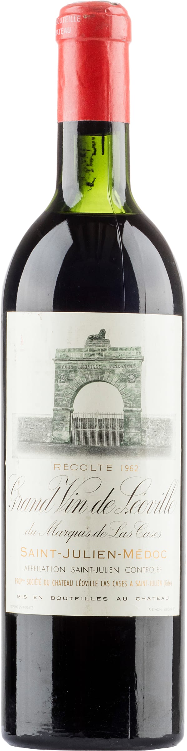Grand Vin de Léoville du Marquis de Las Cases (erittäin rajallinen saatavuus, 1plo/asiakas) 1962