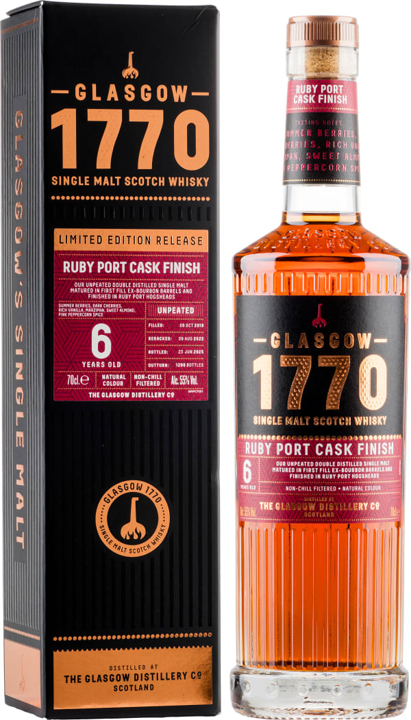 Glasgow 1770 Ruby Port Cask Finish Single Malt
