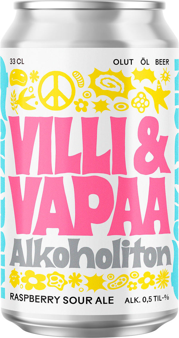 Fiskarsin Villi & Vapaa Raspberry Sour Ale tölkki