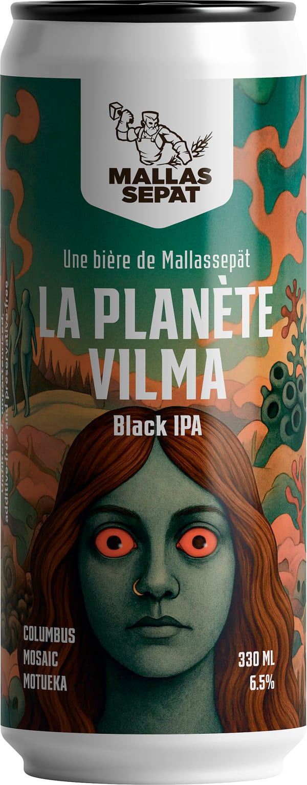 Mallassepät La Planète Vilma Black IPA tölkki