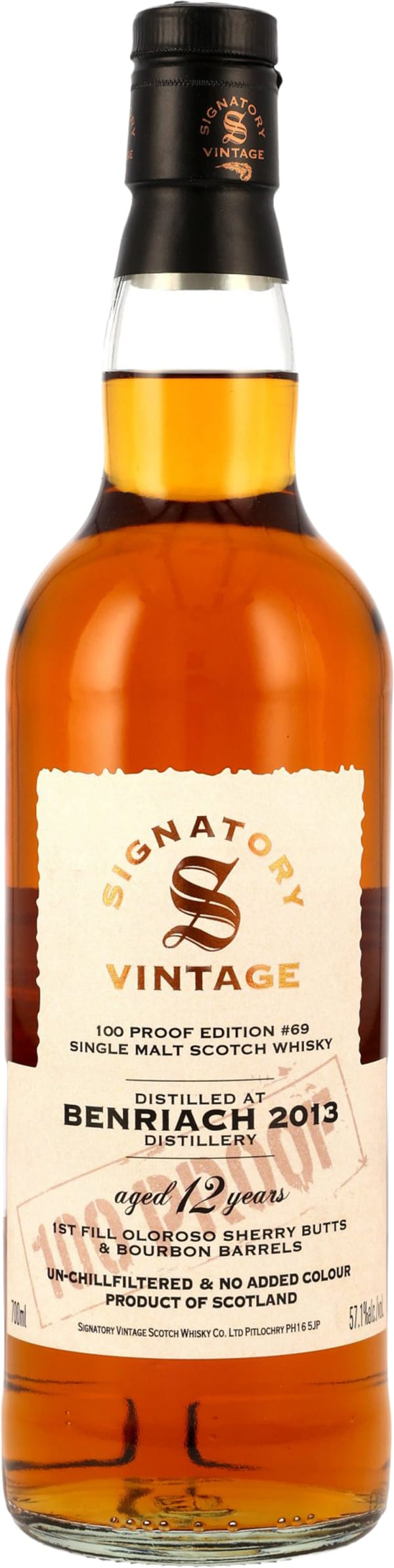 Signatory Vintage Benriach 2013 12 Year Old