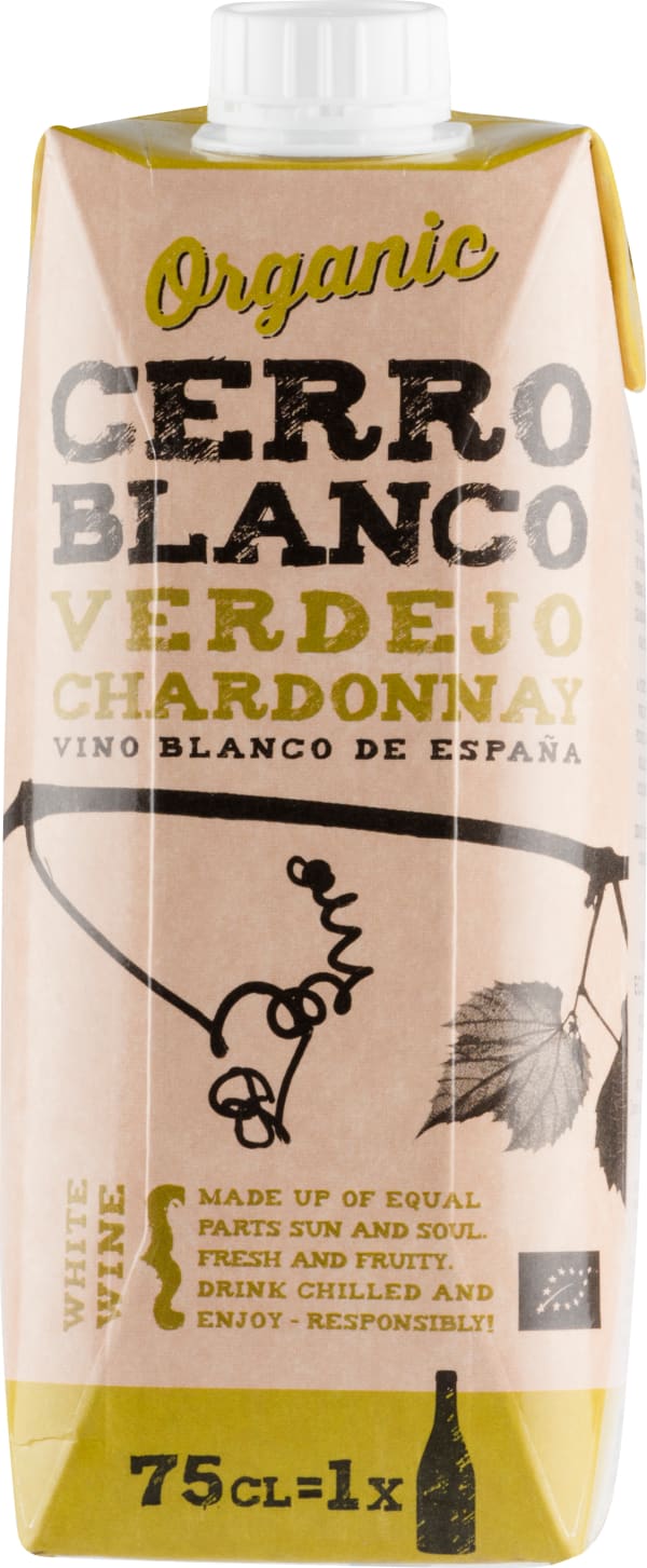 Cerro Blanco Organic Verdejo Chardonnay kartonkitölkki