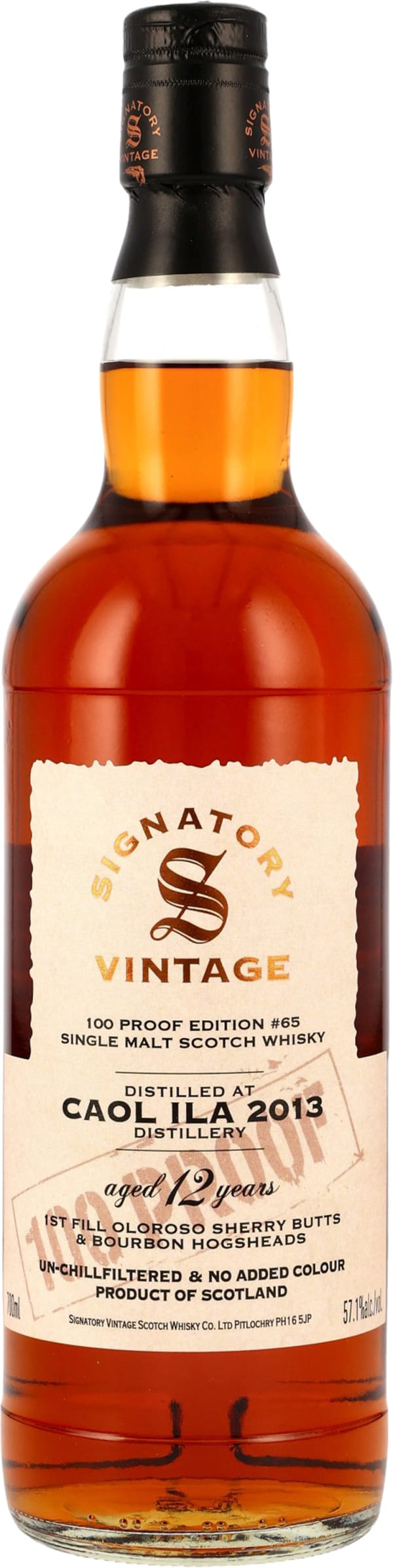 Signatory Vintage Caol Ila 2013 12 Year Old Single Malt