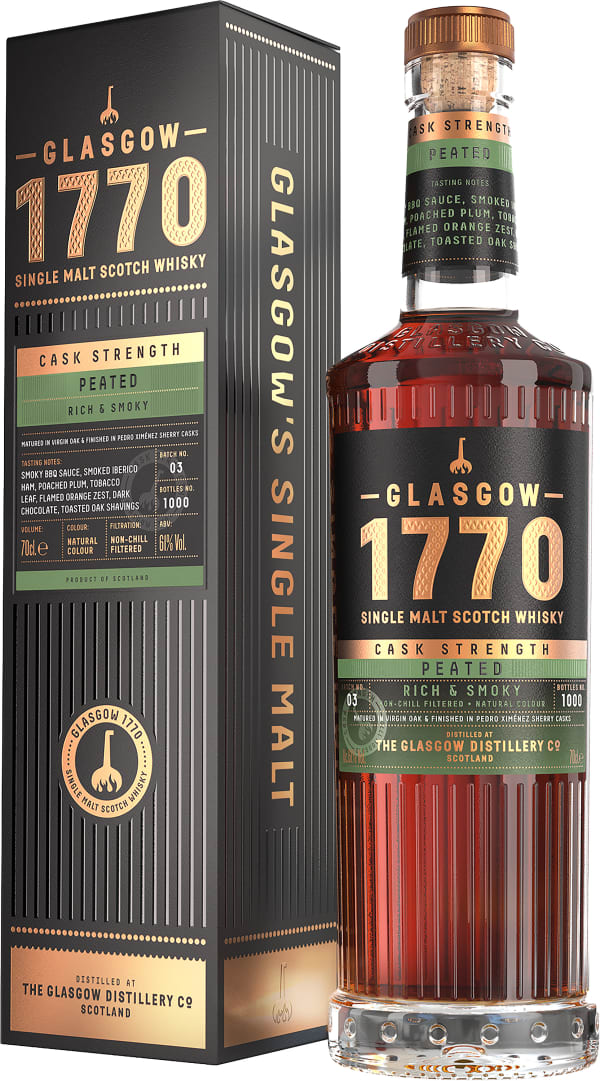Glasgow 1770 Peated Cask Strength Single Malt