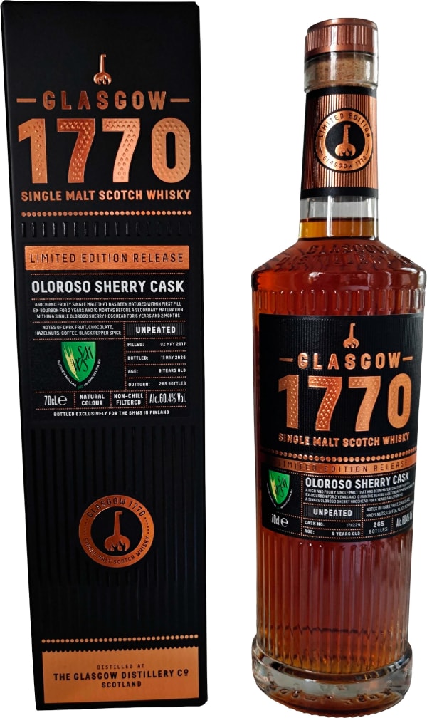 Glasgow 1770 Oloroso Sherry Cask SMWS Single Malt