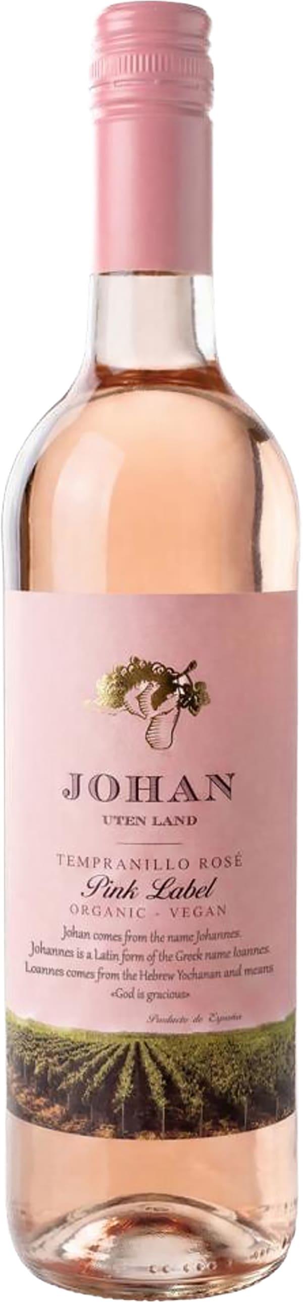 Johan Uten Land Pink Label Organic Rosé Tempranillo 2025