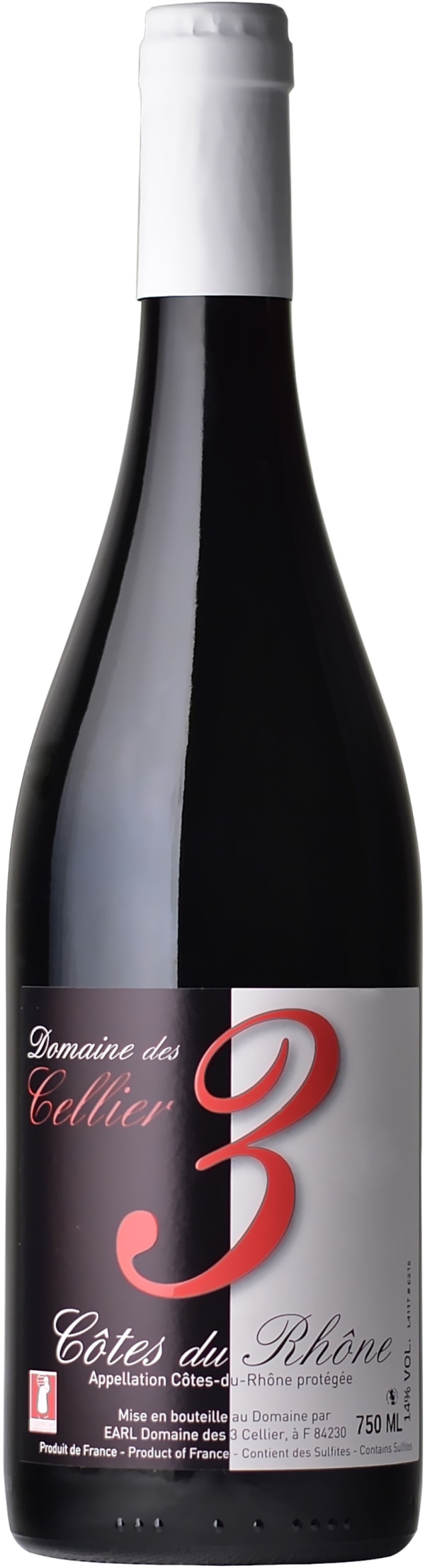 Les 3 Cellier Cuvée 3 Côtes du Rhône 2022