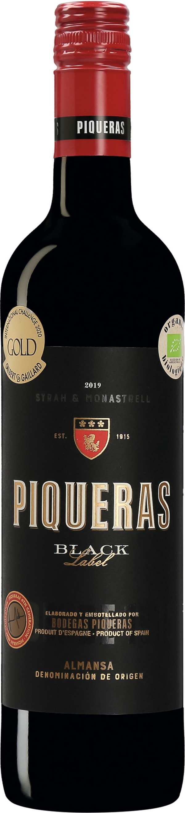 Piqueras Black Label Syrah Monastrell 2019