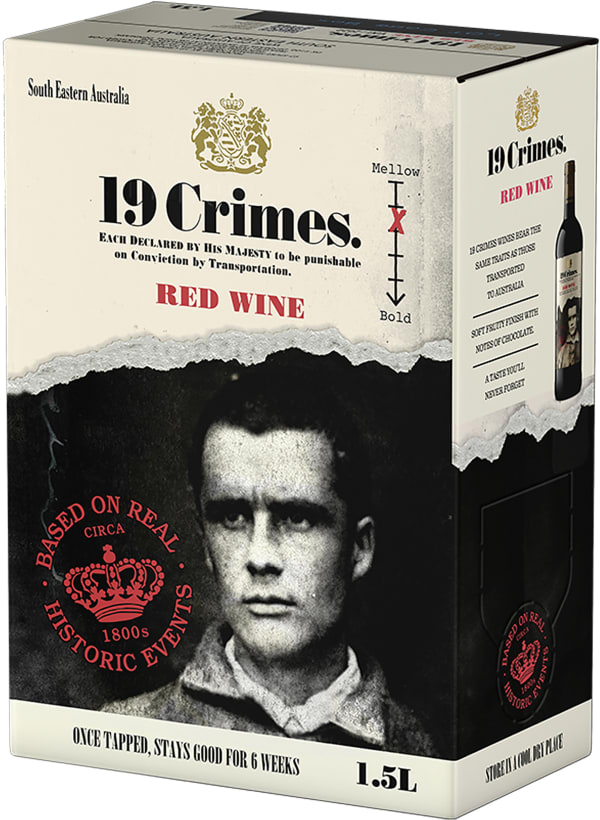 19 Crimes Red Blend 2022 hanapakkaus