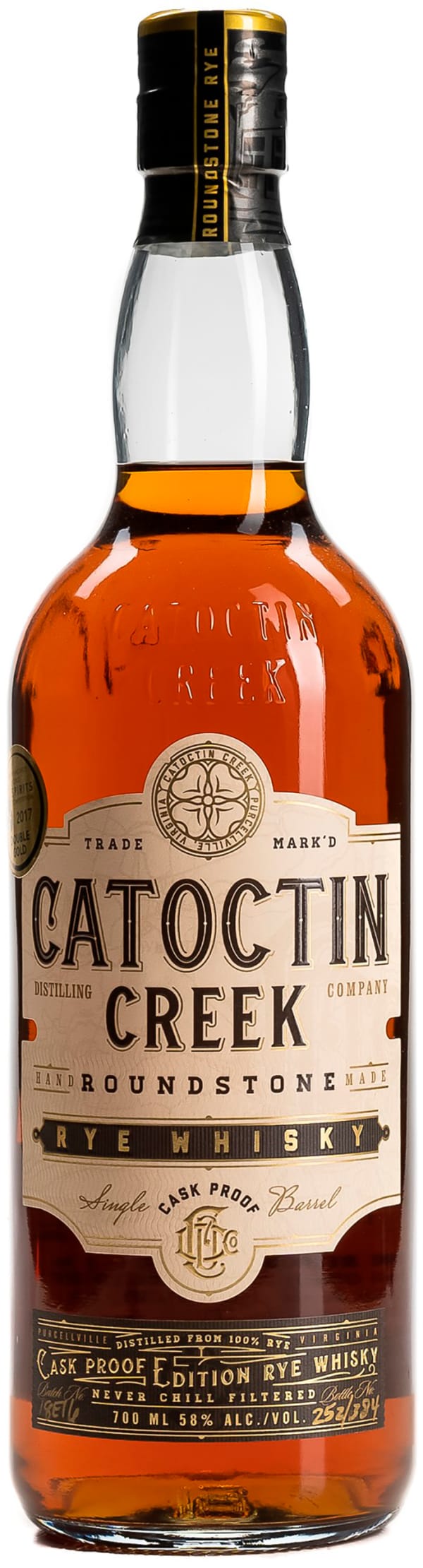 Catoctin Creek Roundstone Rye Cask Proof