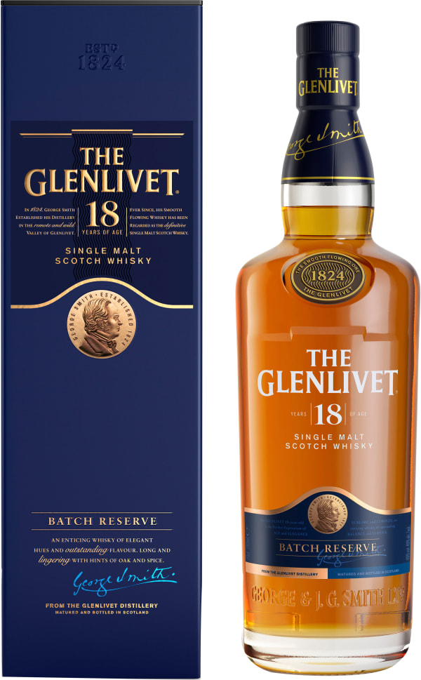 The Glenlivet - Single Malt Scotch Whisky - 18 ans d'âge