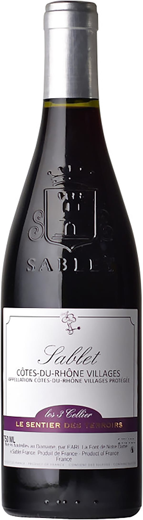 Les 3 Cellier Le Sentier des Terroirs Côtes du Rhône Villages Sablet 2022