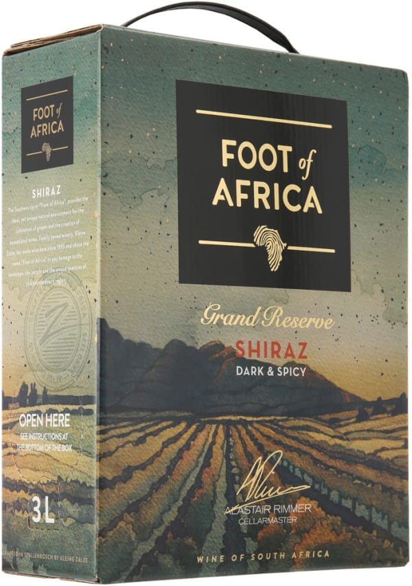 Foot of Africa Grand Reserve Shiraz 2019 baginbox Alko