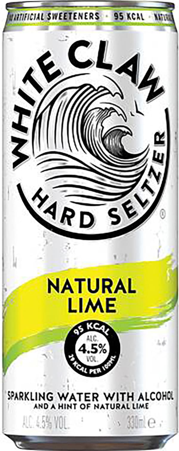 white claw hard seltzer lime can