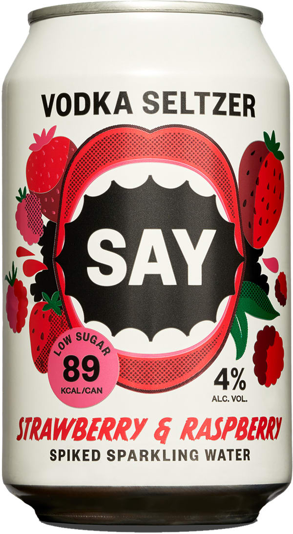Say Vodka Seltzer Strawberry & Raspberry tölkki Alko